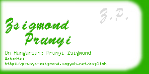 zsigmond prunyi business card